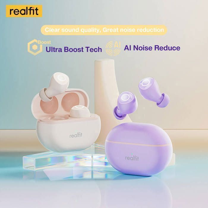 Realfit F4 Mini ANC Bluetooth écouteurs 40dB suppression Active du bruit Couleur Noir