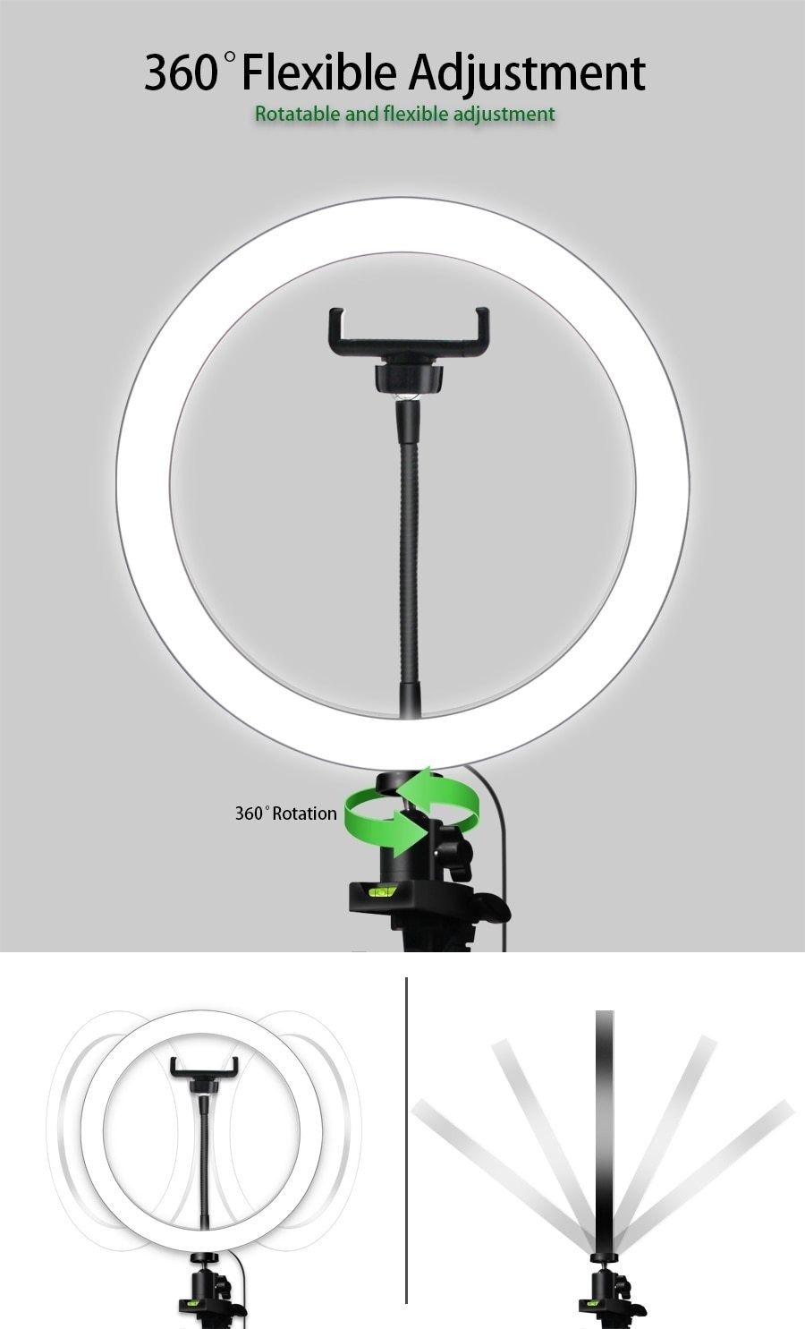 Ring Light pour Makeup Artist YouTuber Live Video Photography+tripied 126 cm