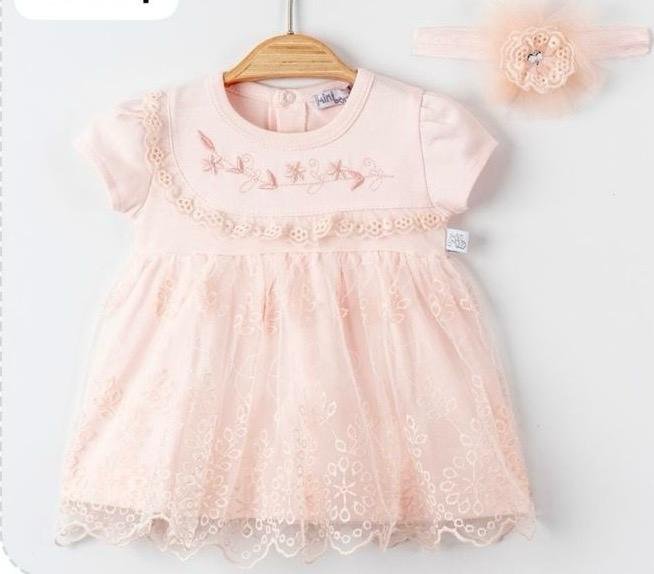Robe d’été Dentelle en tulle Florale Bébé Fille