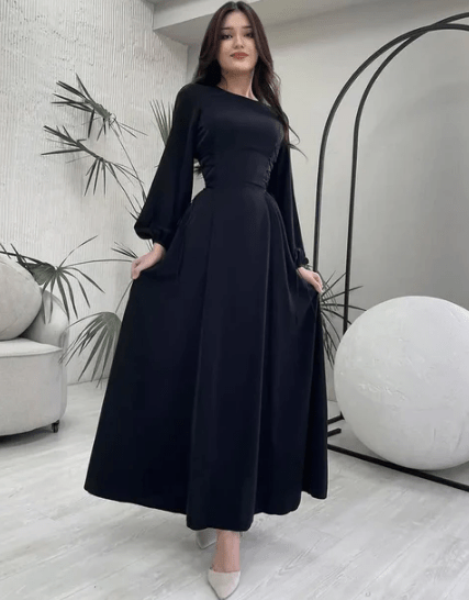 Image de Robe Élégante en Satin Léger - Unbranded
