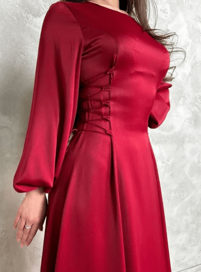 Image de Robe Élégante en Satin Léger - Unbranded