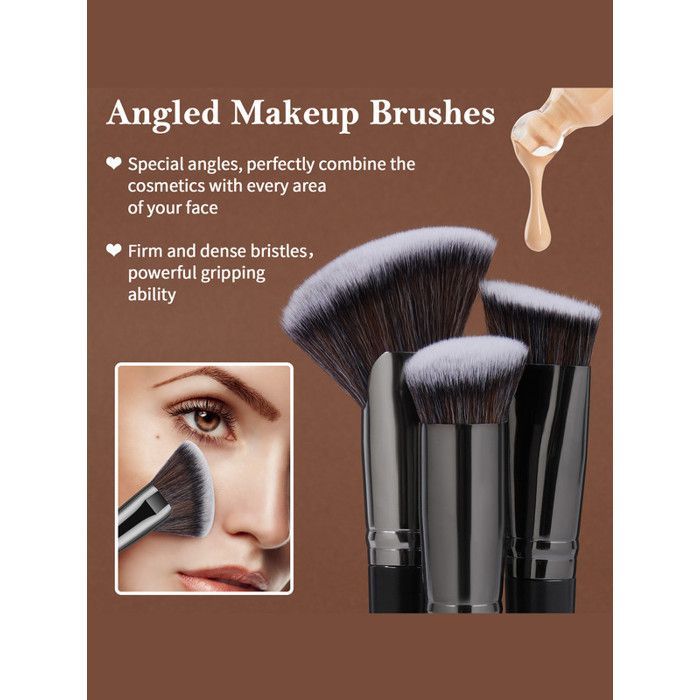 Image de Set de pinceaux de maquillage - Maange - 25 pièces - Doux - Résistant - Portable - Unbranded