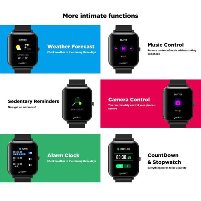 Image de Smart Watch Zeblaze GTS montre connectée intelligente Bluetooth appel IP67 étanche IPS écran tactile moniteur de fréquence - Unbranded