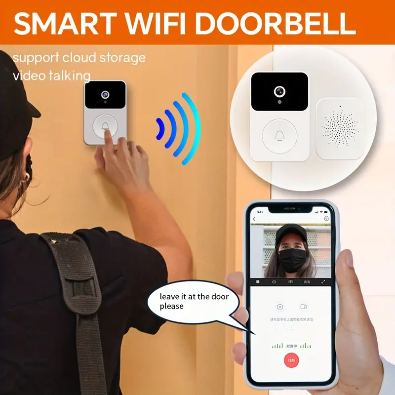 Image de Sonnette vidéo sans fil Wi-fi Tuya M8 - Unbranded