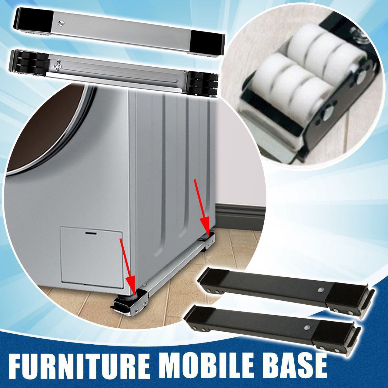 Support de réfrigérateur réglable pour machine à laver, réfrigérateur et congélateur