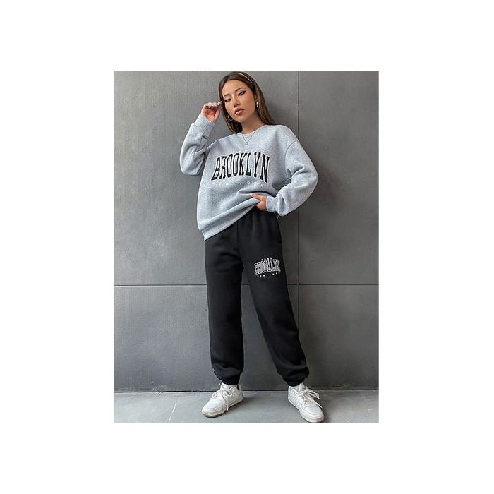 Survêtement 2 Pièces Ensemble Jogging Survêtement Hoodies Femmes Ref 55 - Gris