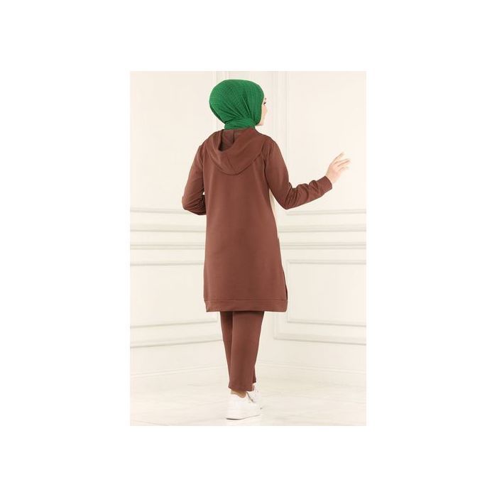 Image de Survêtement 2 Pièces Ensemble Jogging Hoodies Femmes Ref 61 - Marron - Unbranded