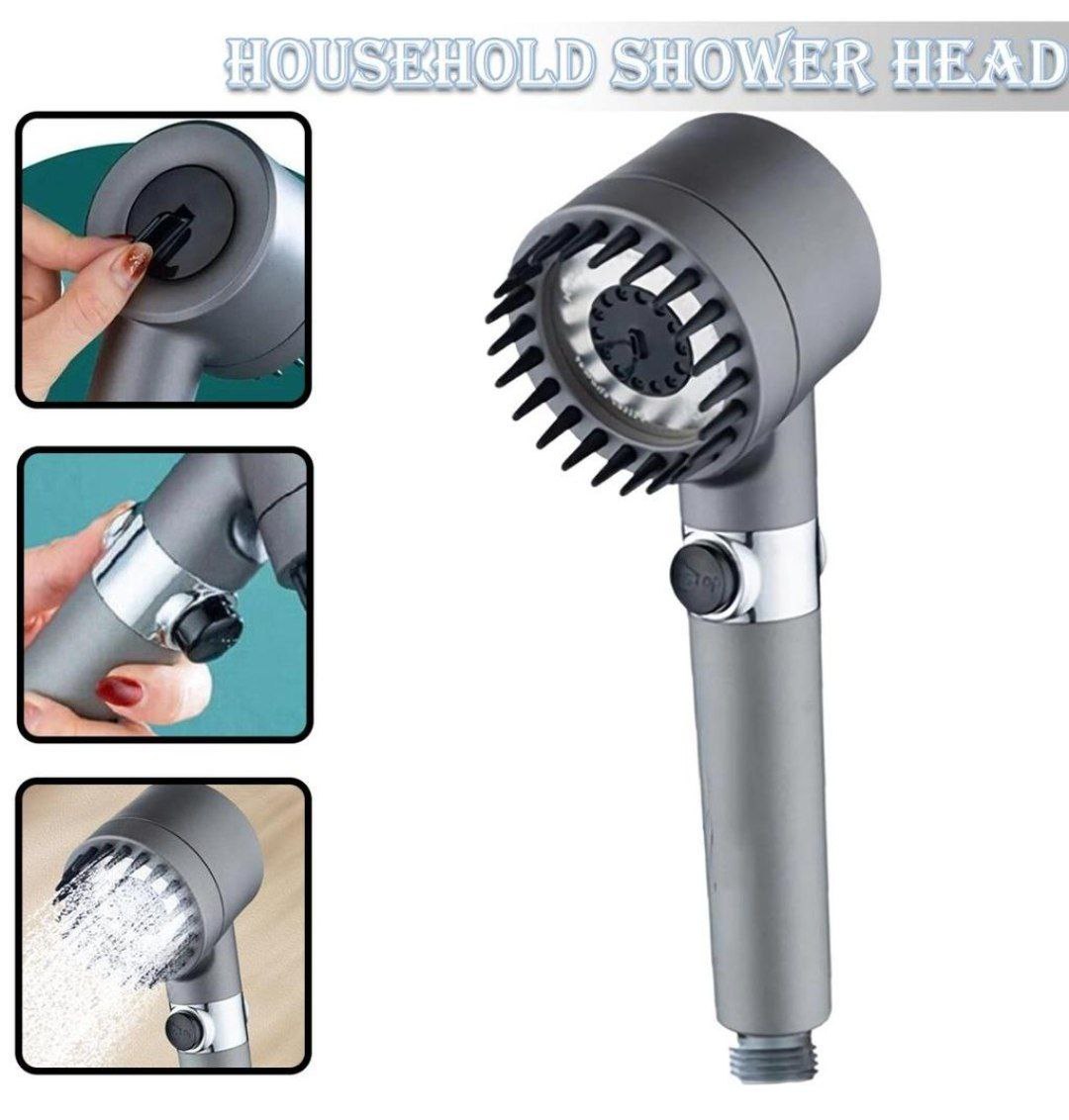 Image de Tête de Douche Haute Pression,à 3 Modes réglages de pulvérisation,brosse massage - Unbranded