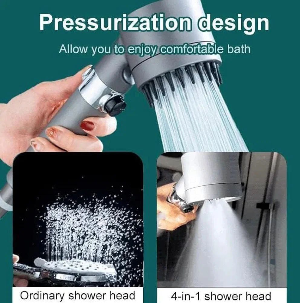Image de Tête de Douche Haute Pression,à 3 Modes réglages de pulvérisation,brosse massage - Unbranded