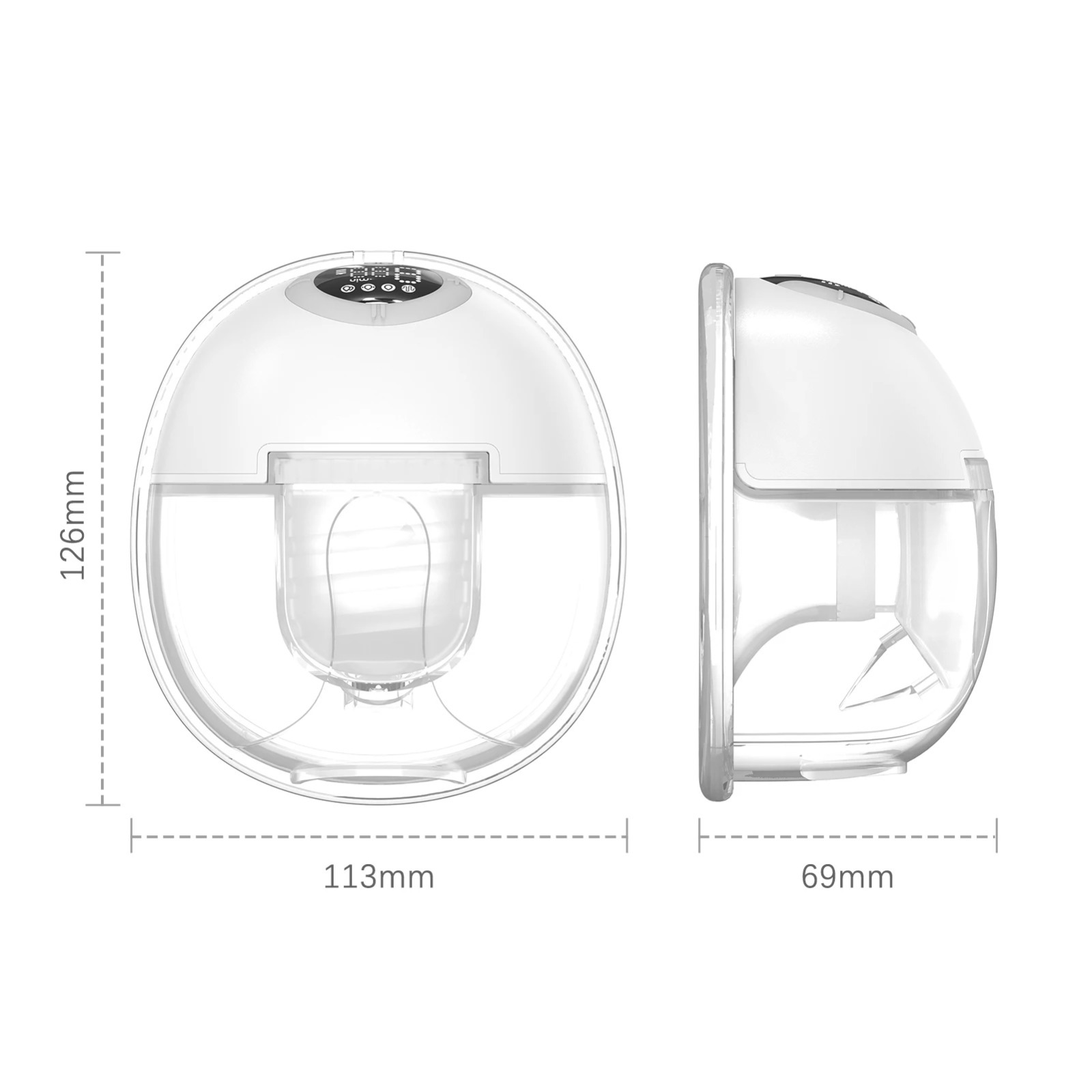 Image de Tire-lait électrique 1 pièce sans fil main libre sans BPA 4 modes 12 niveaux de vitesse - Unbranded