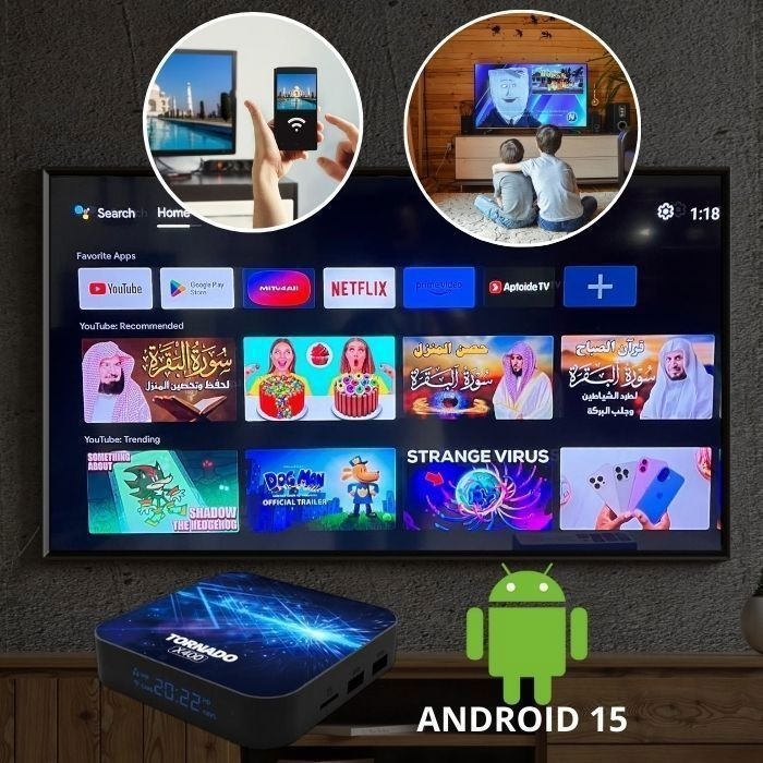 TV Box Tornado X400 Android 15 4K 4/32GB RAM/ ROM Wifi 2.4/5 RJ45 BT