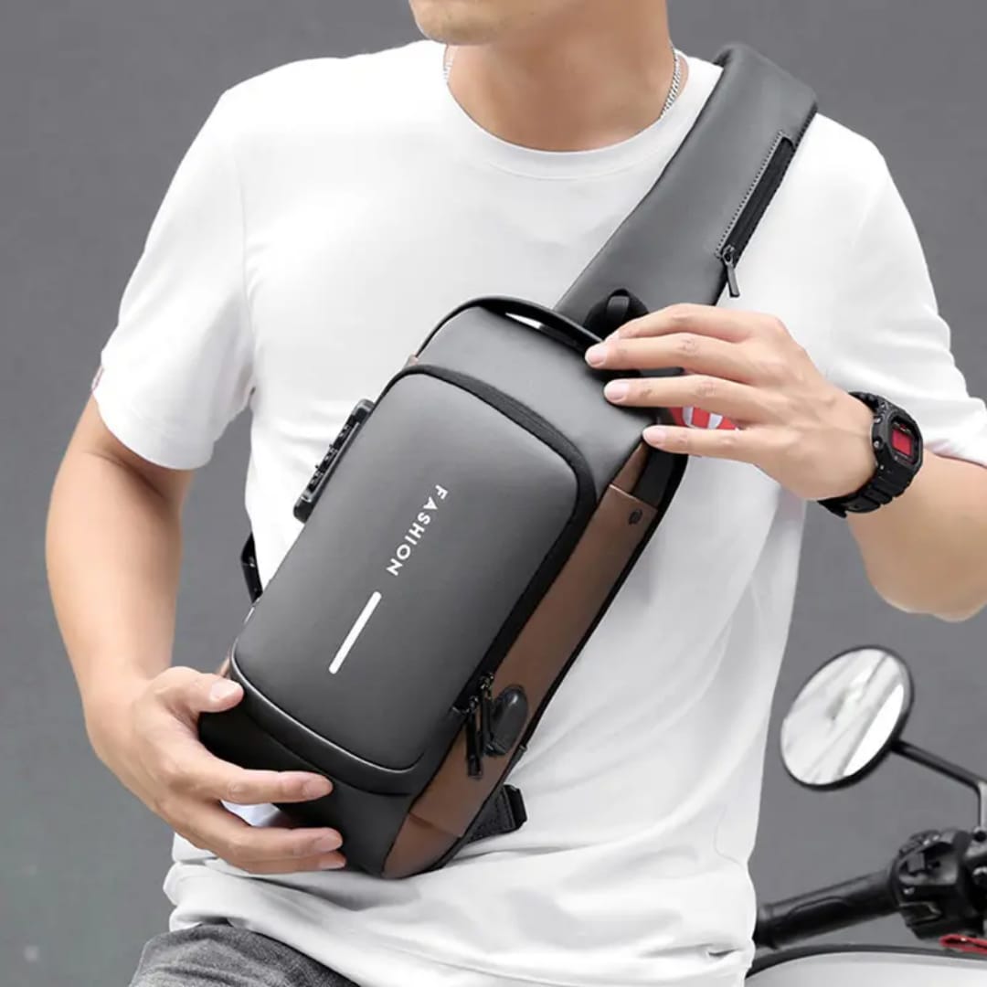 Image de Un sac à bandoulière anti-vol pour hommes - Unbranded
