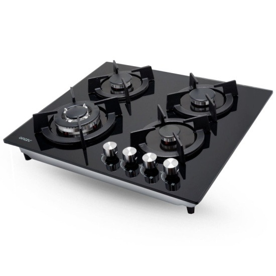 Venezia Duo Pack de cuisson, Plaque de cuisson noir en verre - l Hotte Aspirante Sous Meuble Noir 60cm - Double Filtration