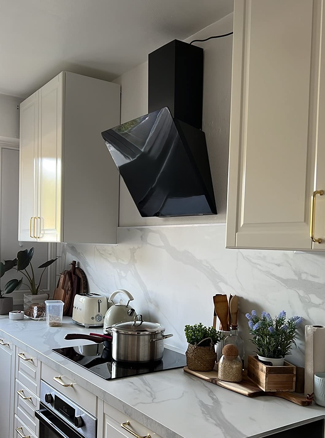 Image de Venezia Hotte de cuisine décorative en verre trempé avec led - 60cm - Unbranded