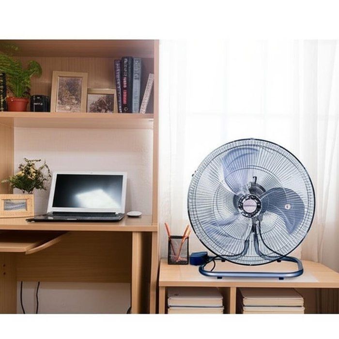 Ventilateur métallique silencieux et puissant 35 cm – 3 vitesses – Orientation large 160