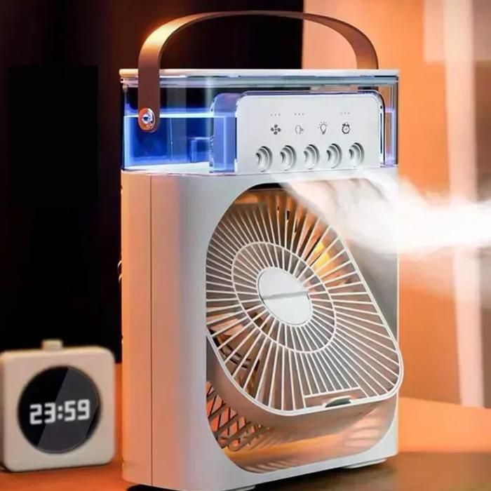 Image de Ventilateur Portatif 3 en 1 – Refroidisseur d’Air, Humidificateur et Ventilateur USB