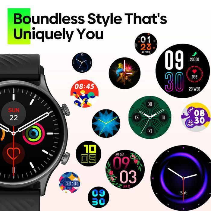 Image de Zeblaze Btalk 2 Lite montre intelligente grand écran HD 1.39 pouces appels téléphoniques Bluetooth 24H - Noir - Unbranded