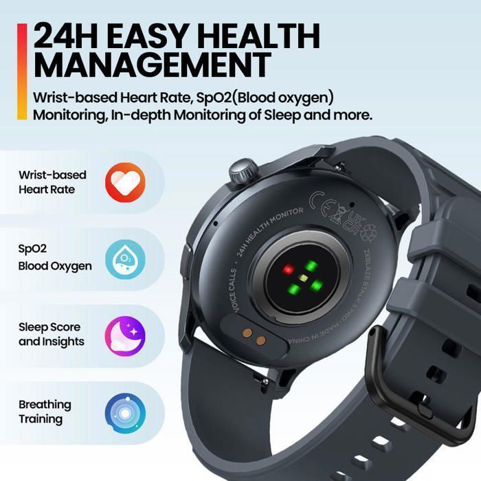 Image de Zeblaze Btalk 3 Pro montre intelligente 1.43 pouces AMOLED affichage Hi-Fi Bluetooth - Midnight Blue - Unbranded