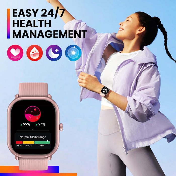 Image de Zeblaze-Montre intelligente d'appel vocal pour hommes et femmes, GTS 3 Pro - Noir - Unbranded