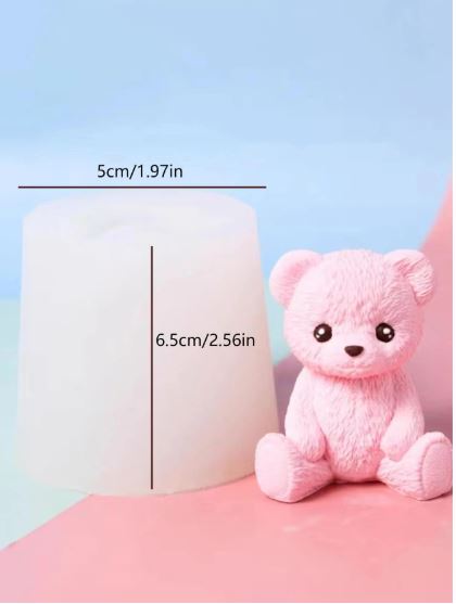 1 Moule En Silicone En Forme D'un Ours Pour La Fabrication De Savon bougie