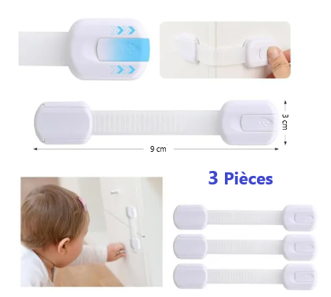 (3 Pc ) Serrure de Sécurité pour Tiroir Armoire, Placard pour la sécurité d'enfant