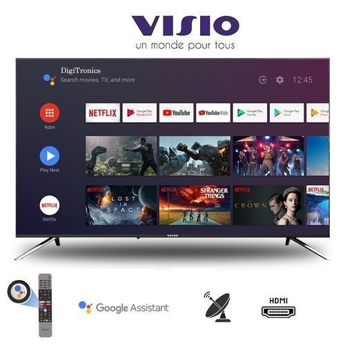 50 Smart TV UHD 4K Google Assistant Bluetooth HDR 10 HLG Dolby Vision + Support Mural