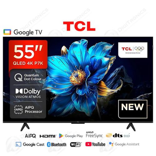 55 Smart Tv QLED 4K UHD Google tv Dolby Vision, HDR10+, 55P7K