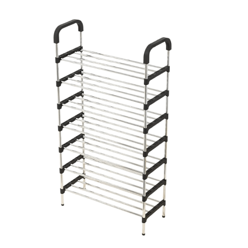 8 Étagère à chaussure en métal, Porte Chaussures Armoire Rangement