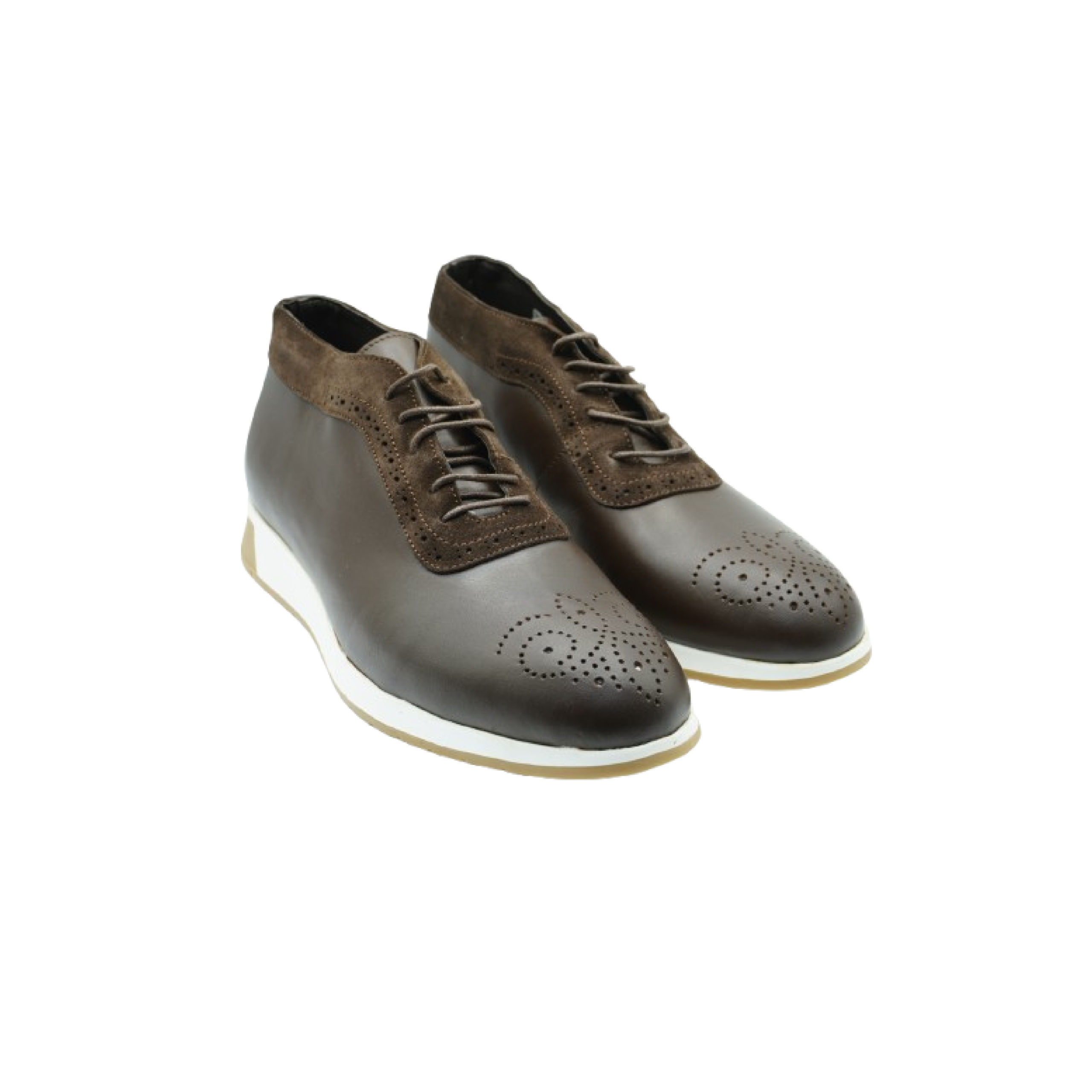 Basket de ville en cuir Marron