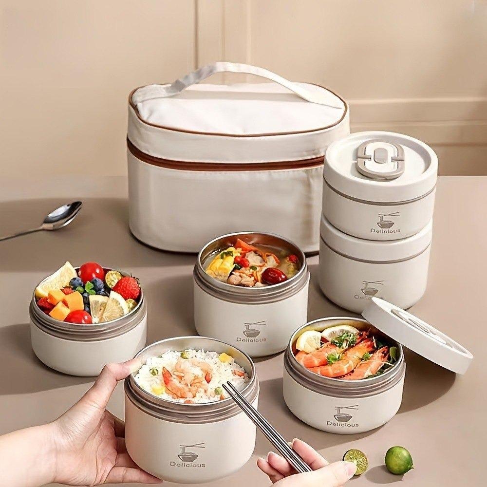 Boîte-Repas Isotherme, Lunch Box Isotherme Portable En Acier Inoxydable