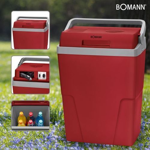 BOMANN Glacière de voiture électrique 22L ROUGE