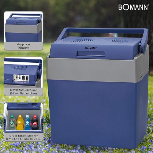 Bomann Glacière électrique Chaud / Froid - 28 L - Bleu pour Voiture, 12 volts 220 volts - ALLEMAND