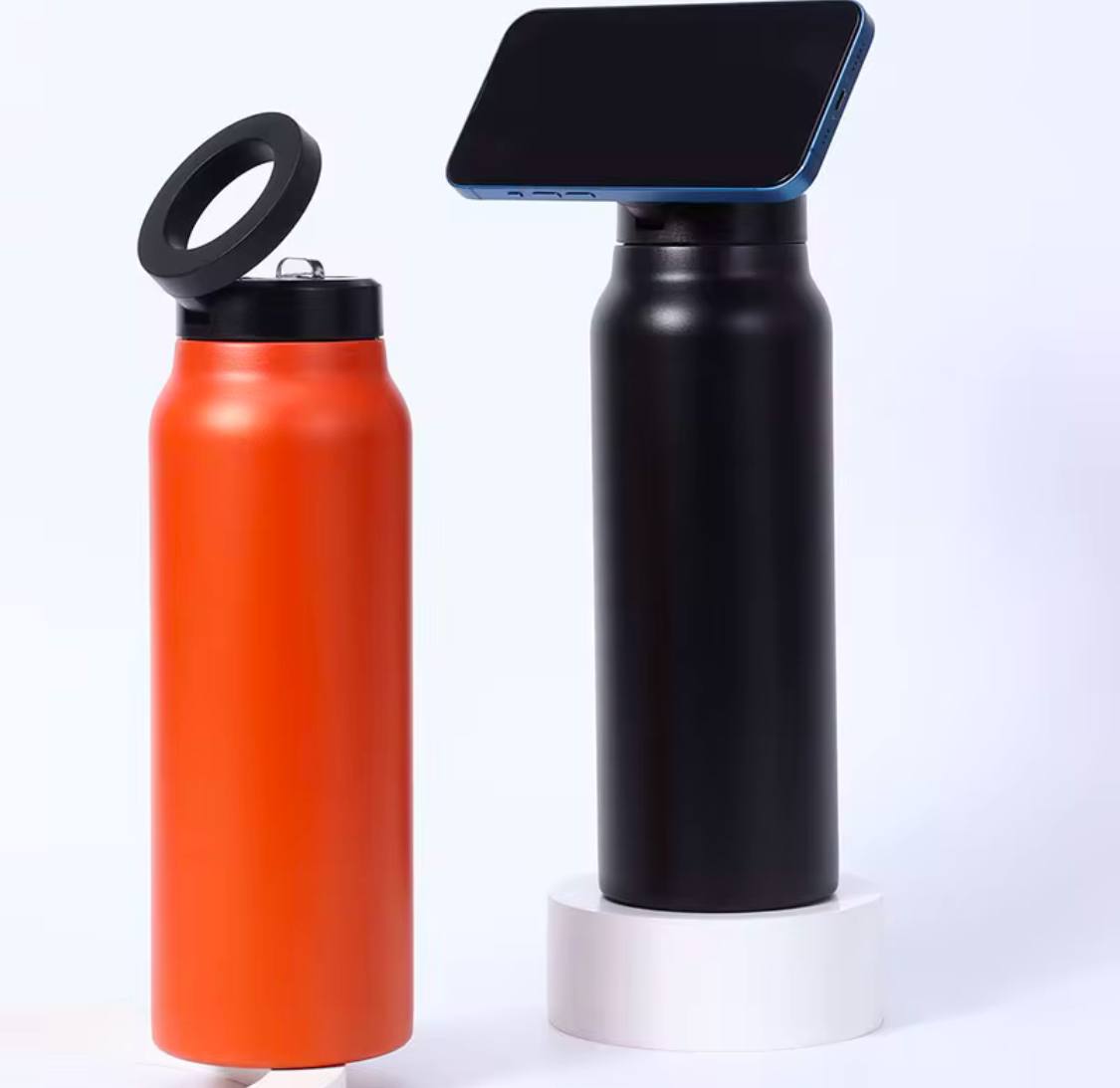 Bouteille d'eau avec support magnétique