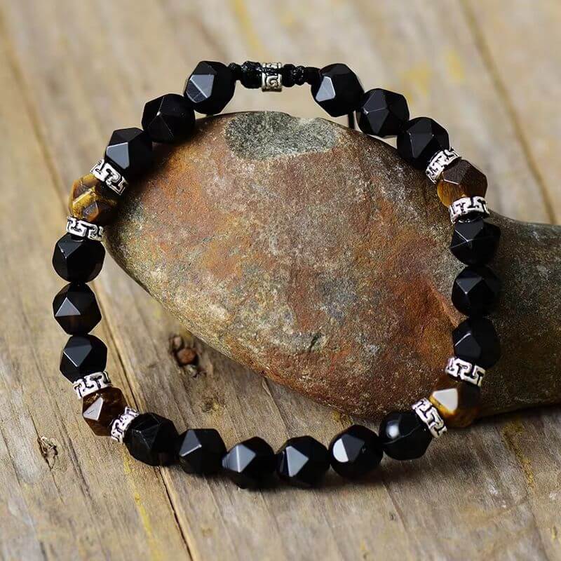 Bracelet Tibétain en Onyx Noir