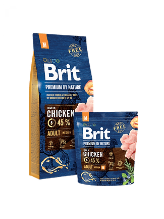 Brit Premium by Nature Adult Medium Breed 15kg Pour chien De Race Moyenne