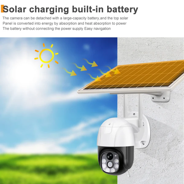 Caméra Solaire 4G Carte SIM V380 5mp