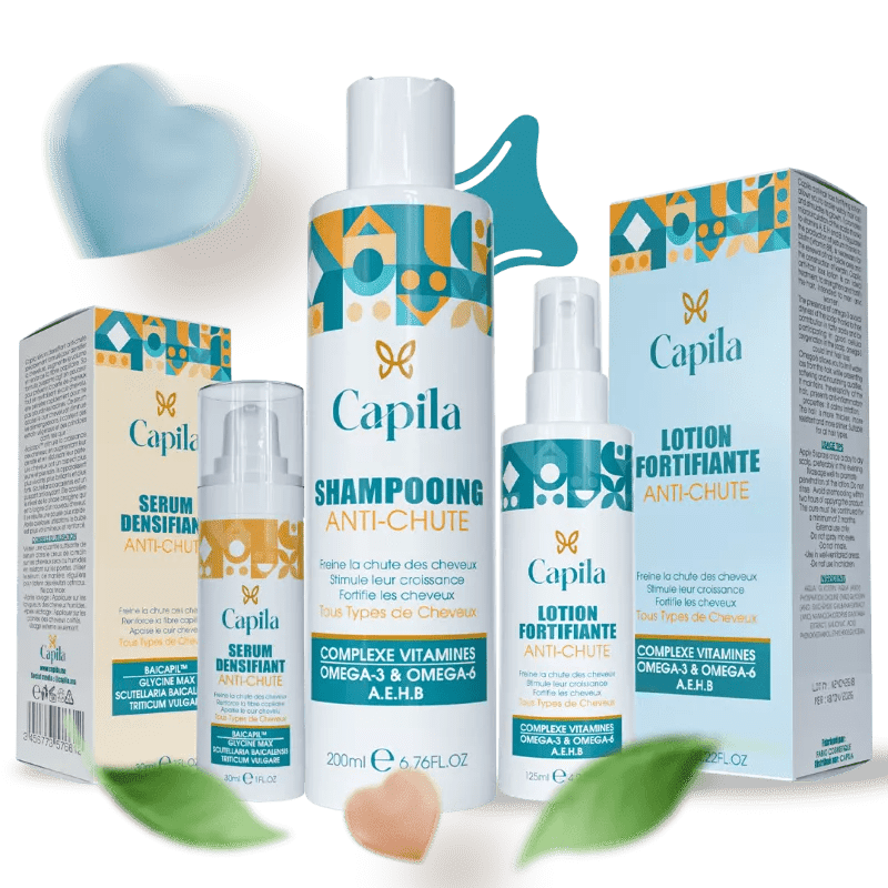 Capila Shampooing 200ml+ Lotion 125ml+ Serum 30ml Pack Anti-Chute