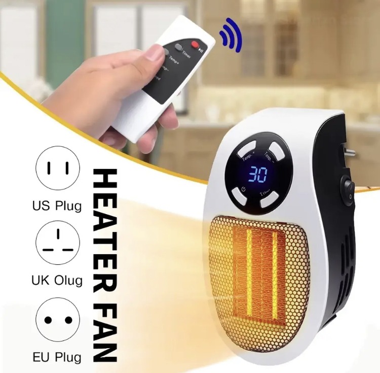 Chauffage mini 500 w, poêle chauffant, portable, avec télécommande, réchauffeur mural