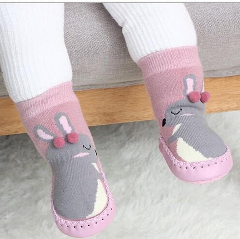 Chaussettes bébé anti-slip Roses