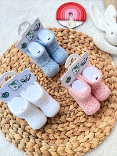 Chaussons bébé en tricot Bamboo