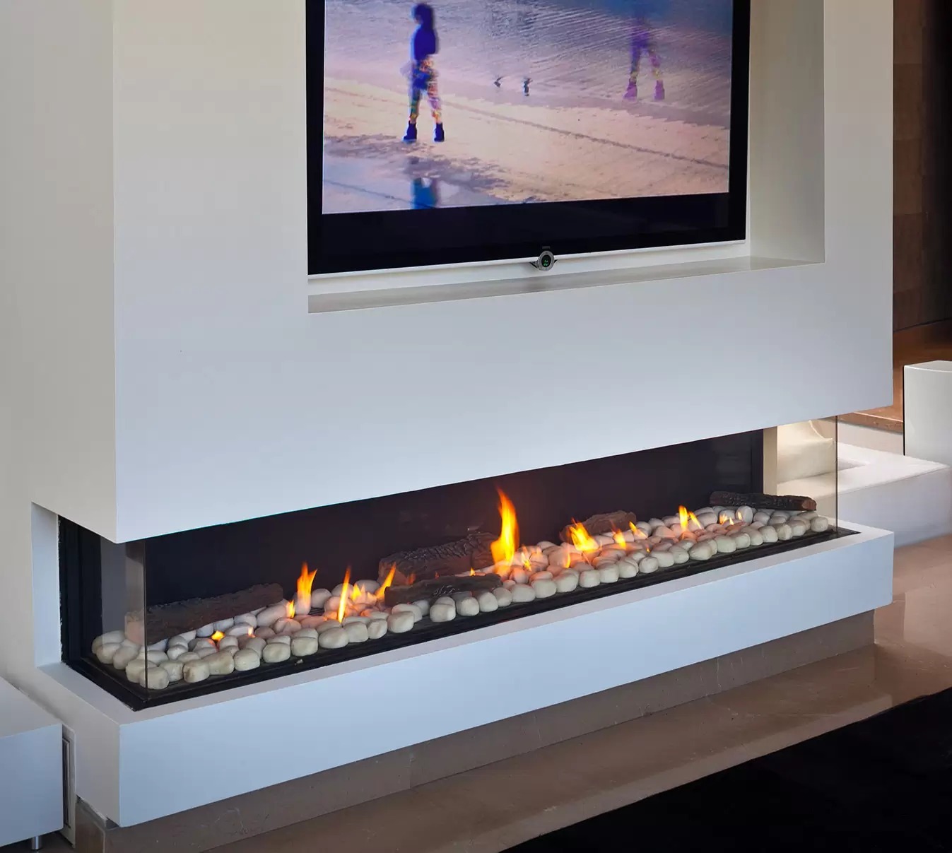 Cheminées Intégrées dans des Meubles TV (1m/20cm)