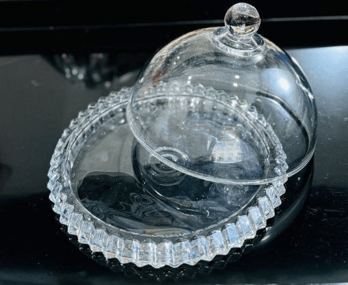 Cloche Présentoir à Gâteau, Support à Gâteau, Plat à Gâteaux sur Pied,