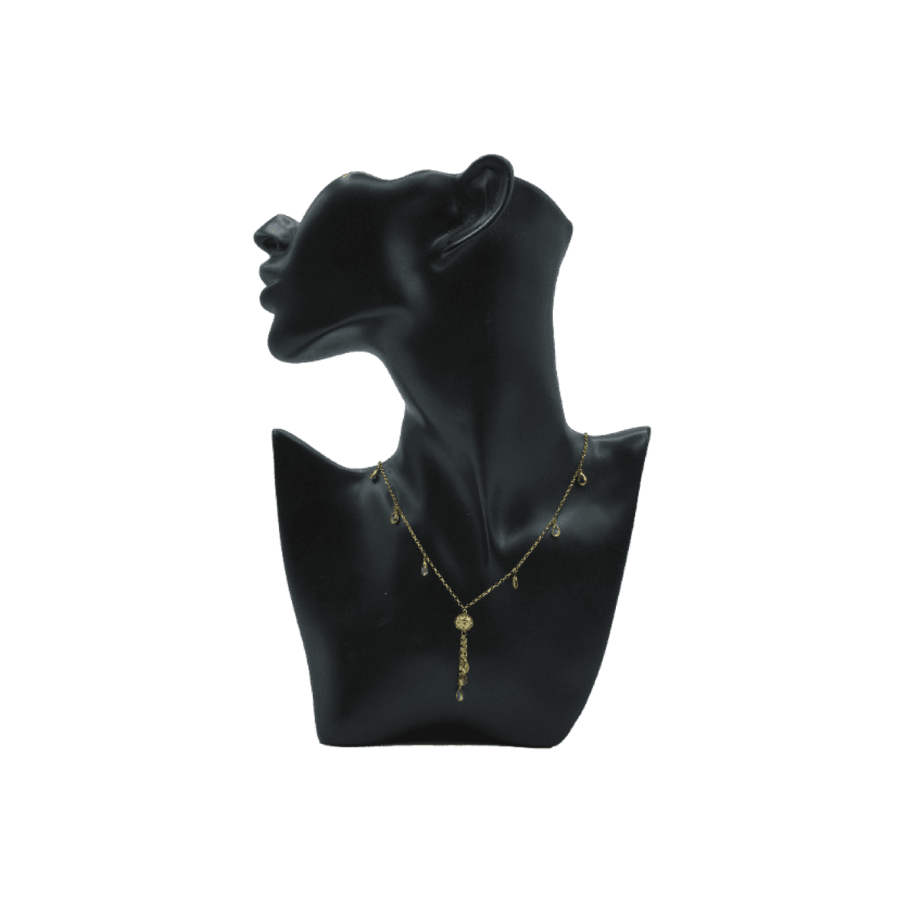 Collier en or jaune 18 Carat et Pierres fines ( 3,80g )