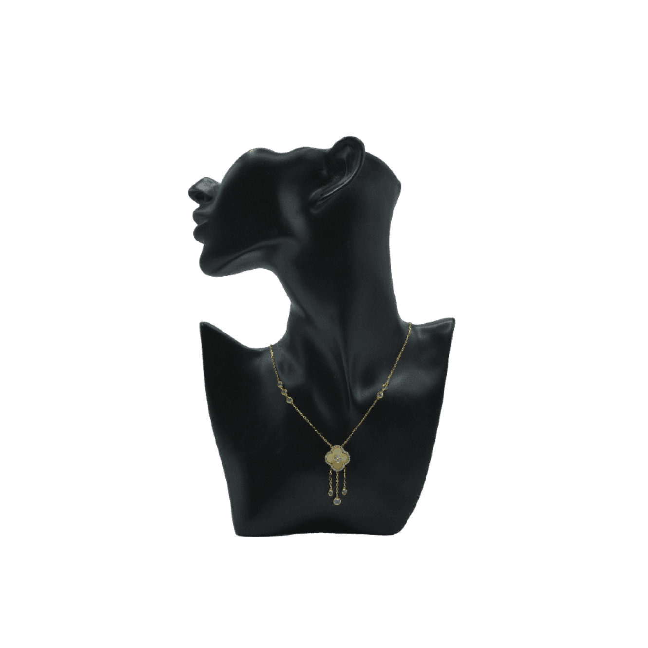 Collier Van Cleef en or jaune 18 Carat et Pierres fines ( 7,80g )
