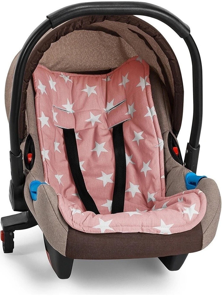 Coussin De Poussette et maxi cosi rose coton confort+