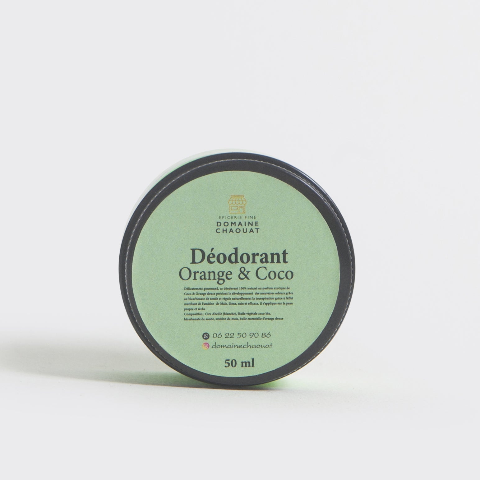 Déodorant naturel solide orange - coco sans sel d'aluminium Anti transpirant