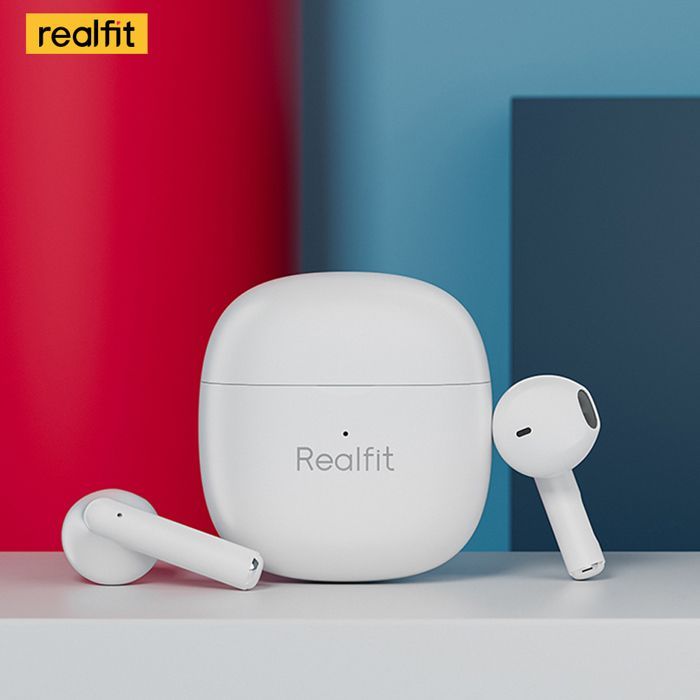 Écouteurs intra-auriculaires Bluetooth Realfit F1, Type-C Couleur : Blanc