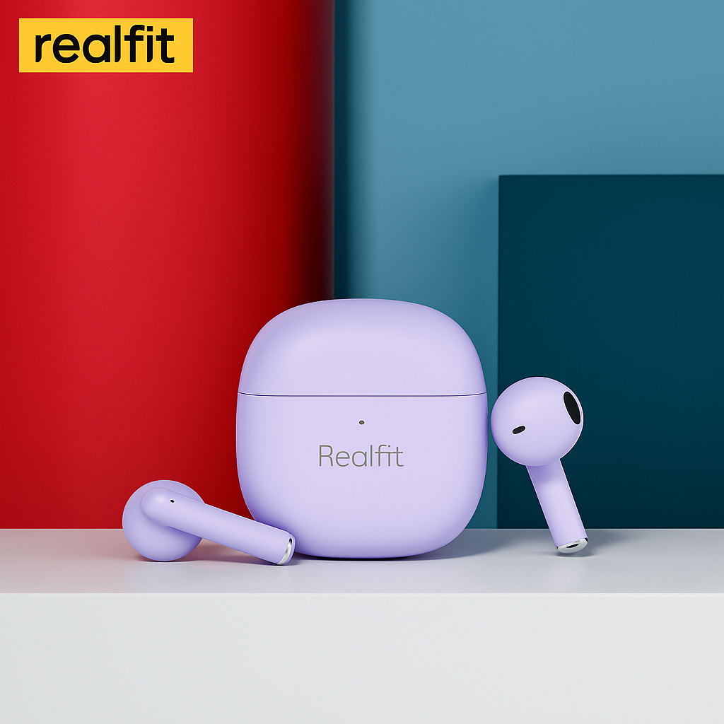 Écouteurs intra-auriculaires Bluetooth Realfit F1, Type-C Couleur : Violet