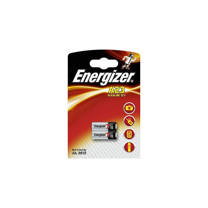 Energizer 2 Pile Alkaline A23 12V // Batterie Alcaline12 volt 23A // Alarme Porte Garage