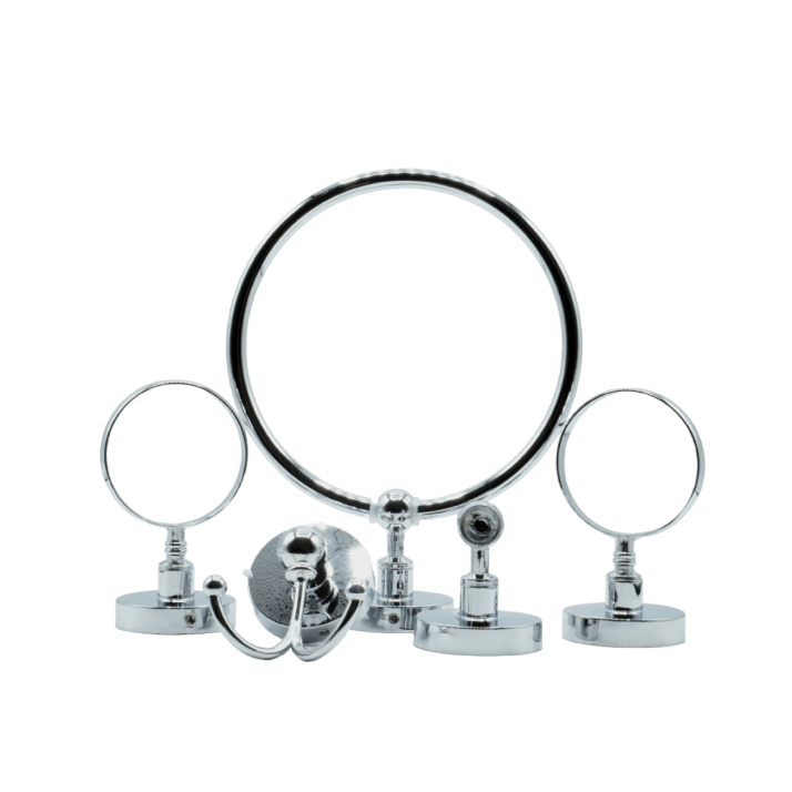 Ensemble d'Accessoires Pour Salle De Bain 6 Pièces Pcs Support Mural Outil Toilette Porte Serviette